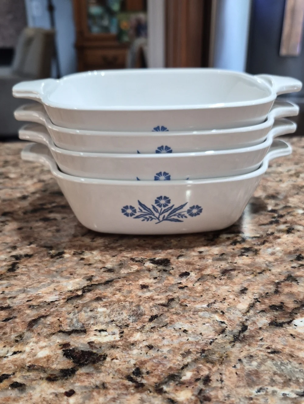 Corning Ware Blue Cornflower  Dishes P-41-B - Set of 4
